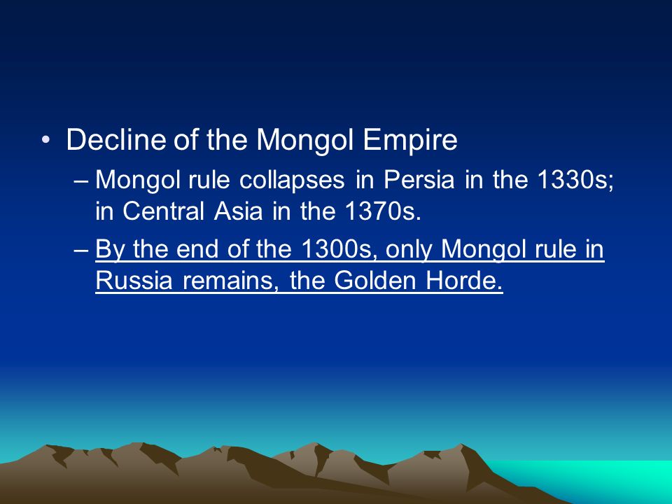 Decline of the Mongol Empire