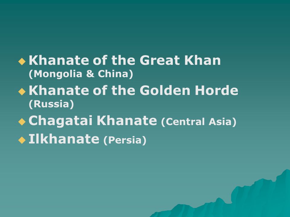 Khanate of the Great Khan (Mongolia & China)