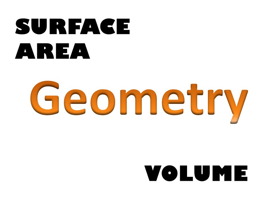 Surface Area Geometry Volume