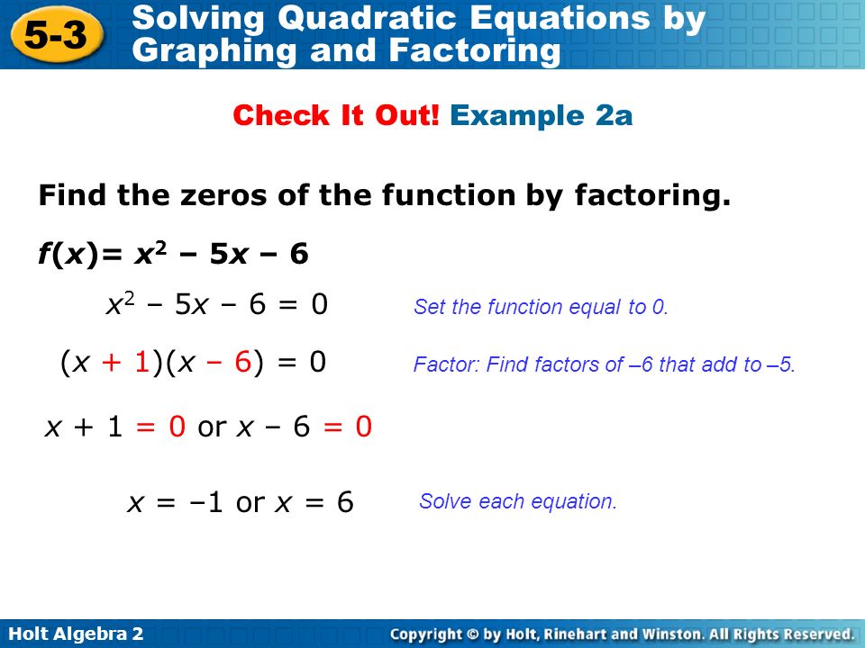 Find the zeros of the function by factoring.