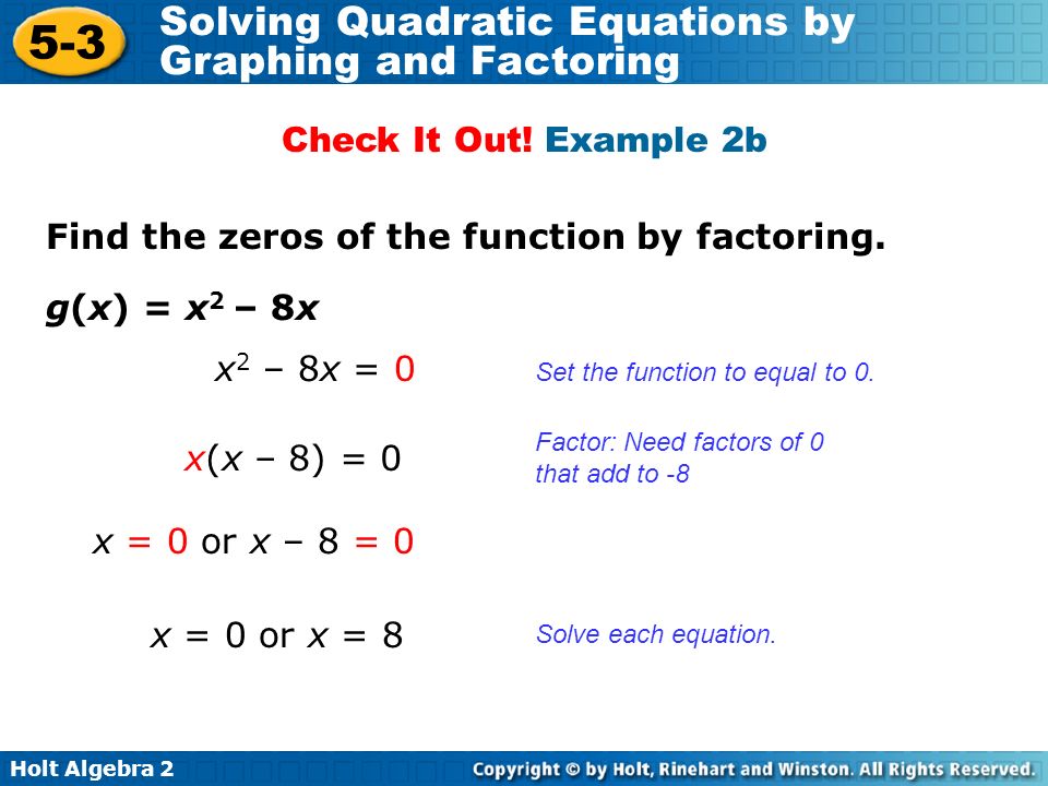 Find the zeros of the function by factoring.