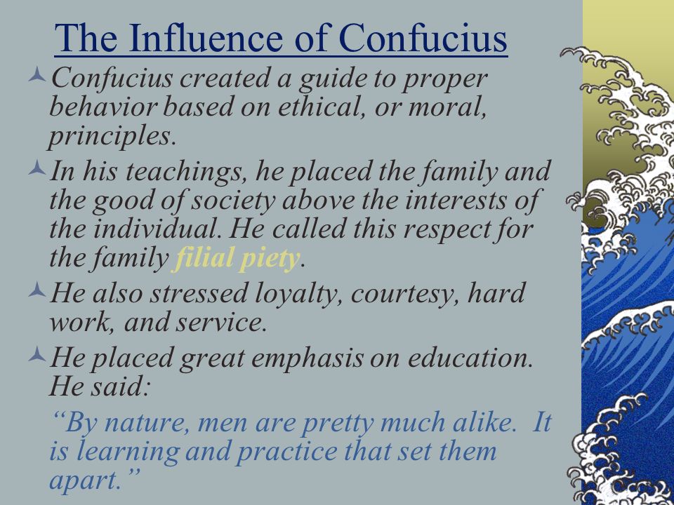 The Influence of Confucius