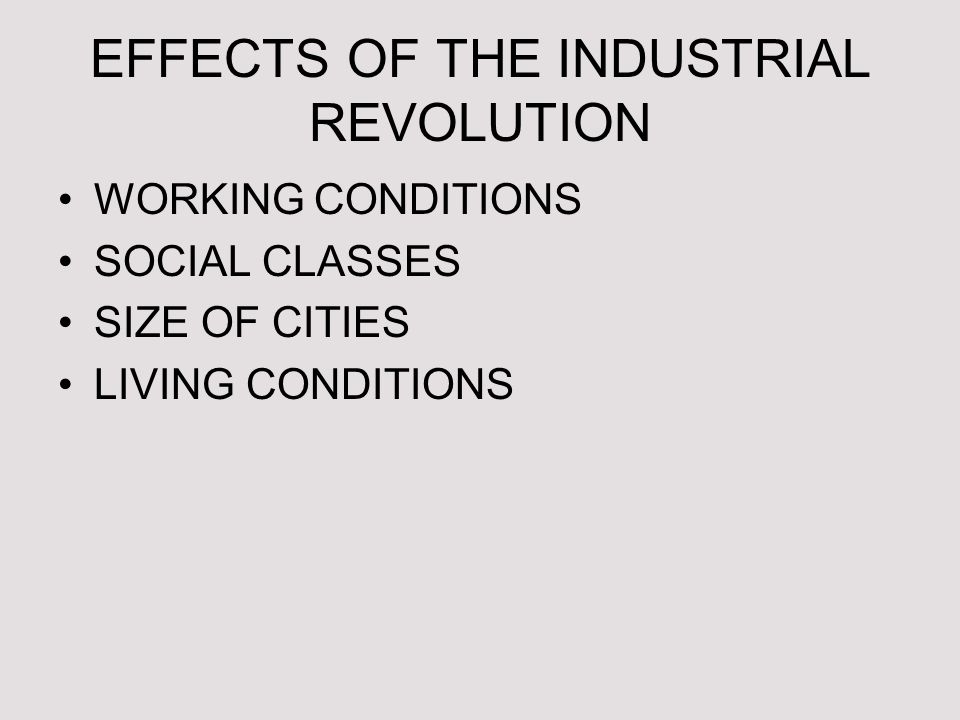 what were the social effects of the industrial revolution