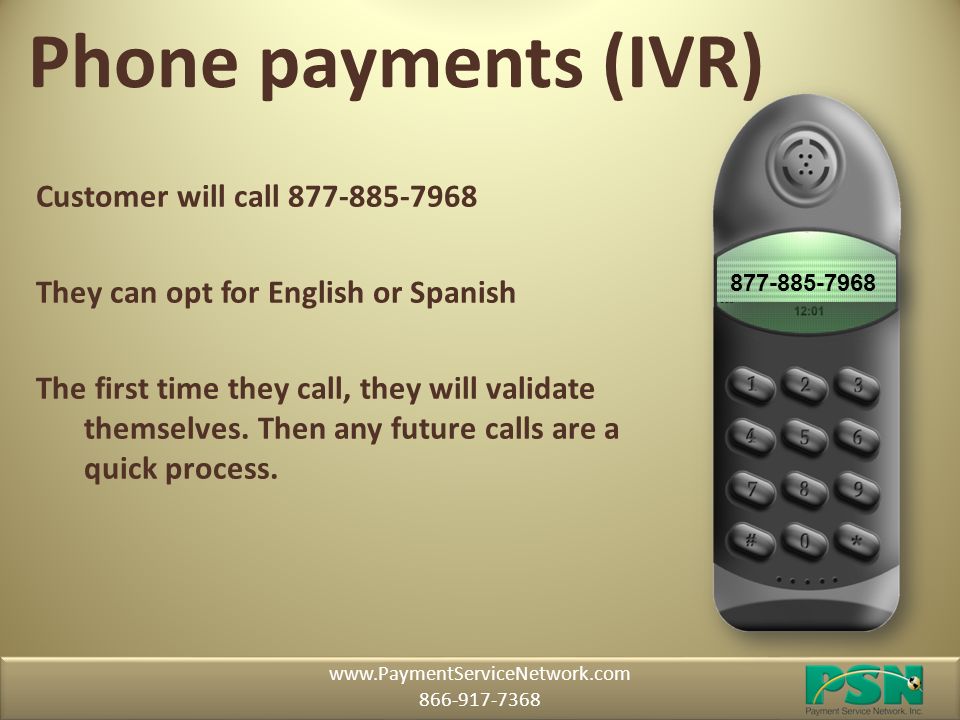 Phone payments (IVR)