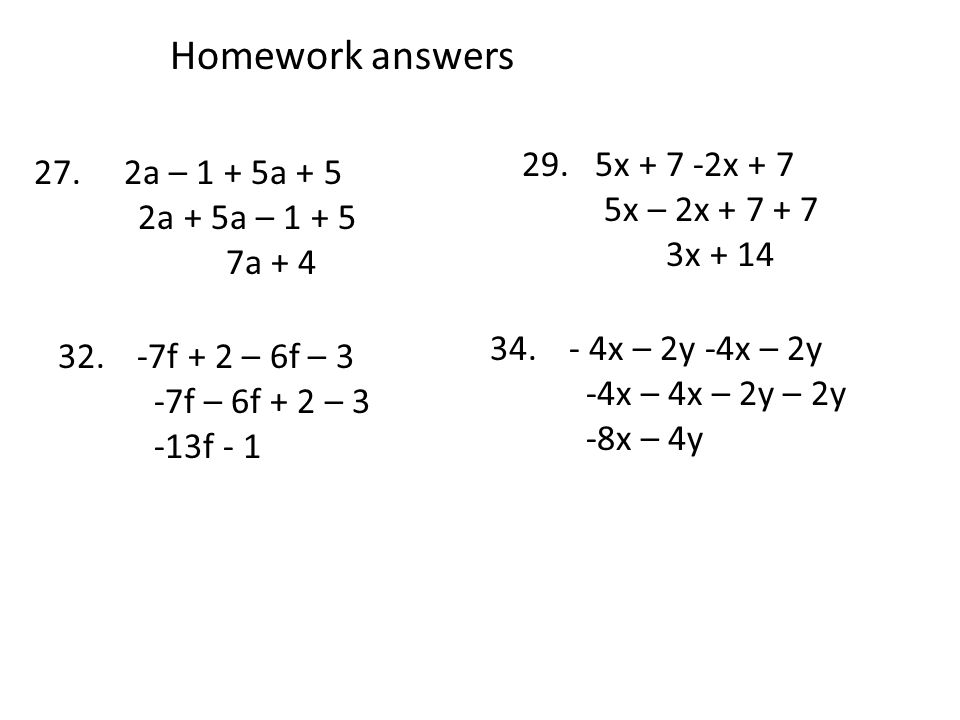 Homework answers 29. 5x x a – 1 + 5a + 5