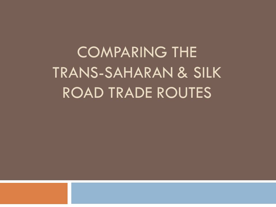economic effects of trans saharan trade