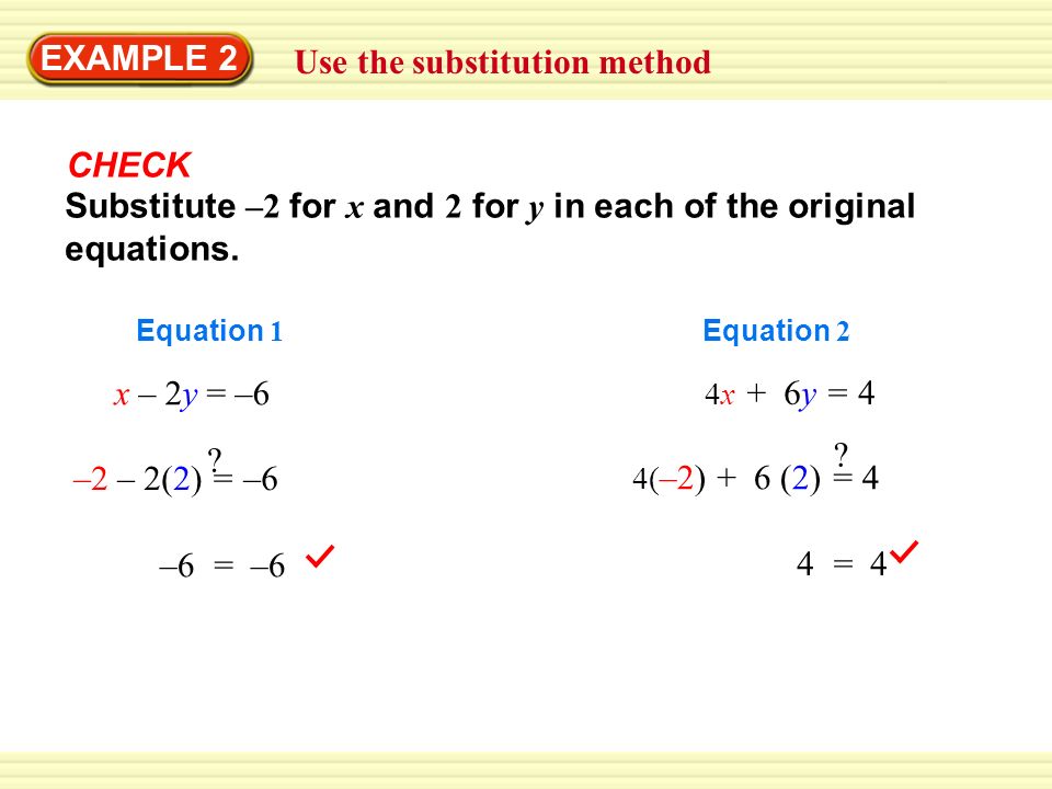 Use the substitution method