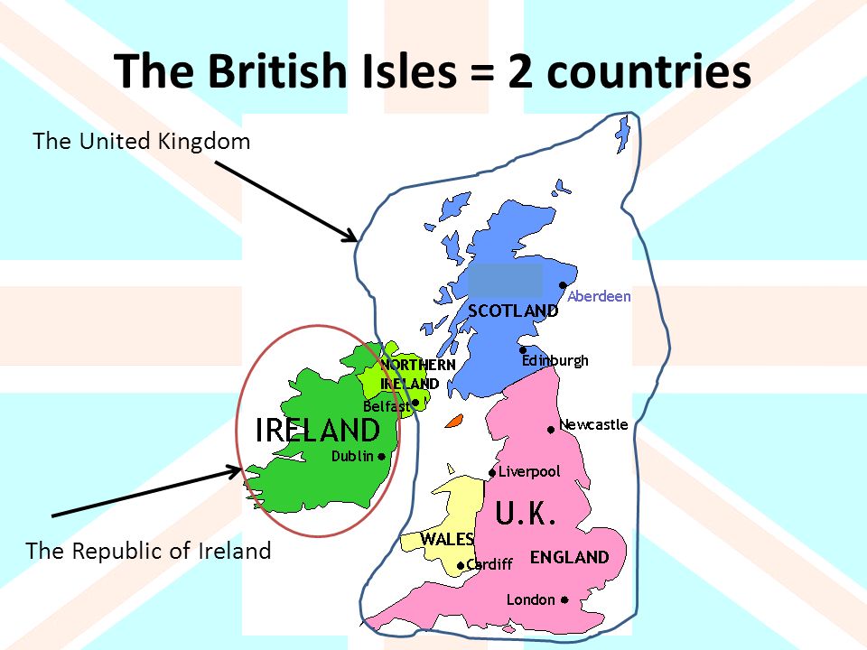 the british isles = 2 countries