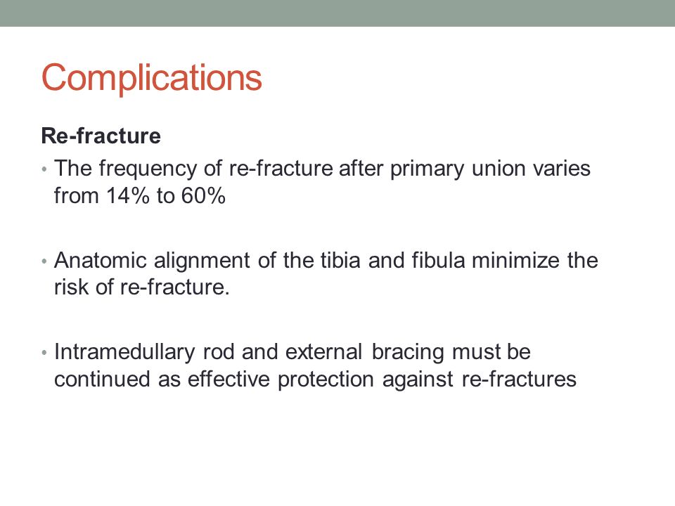 Complications Re-fracture