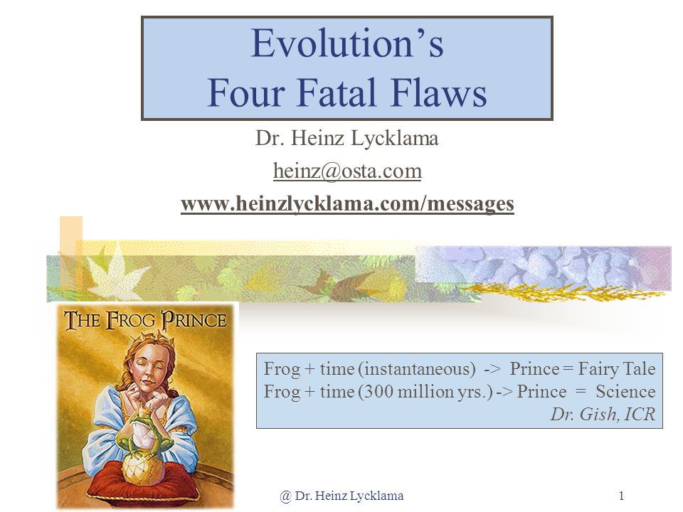 Evolution’s Four Fatal Flaws