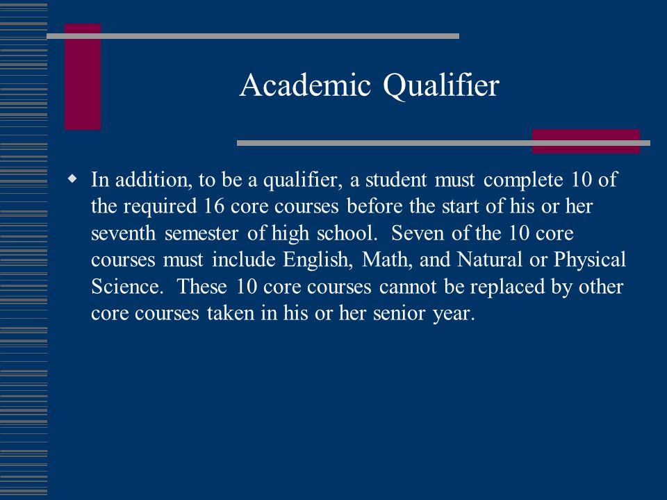 Academic Qualifier