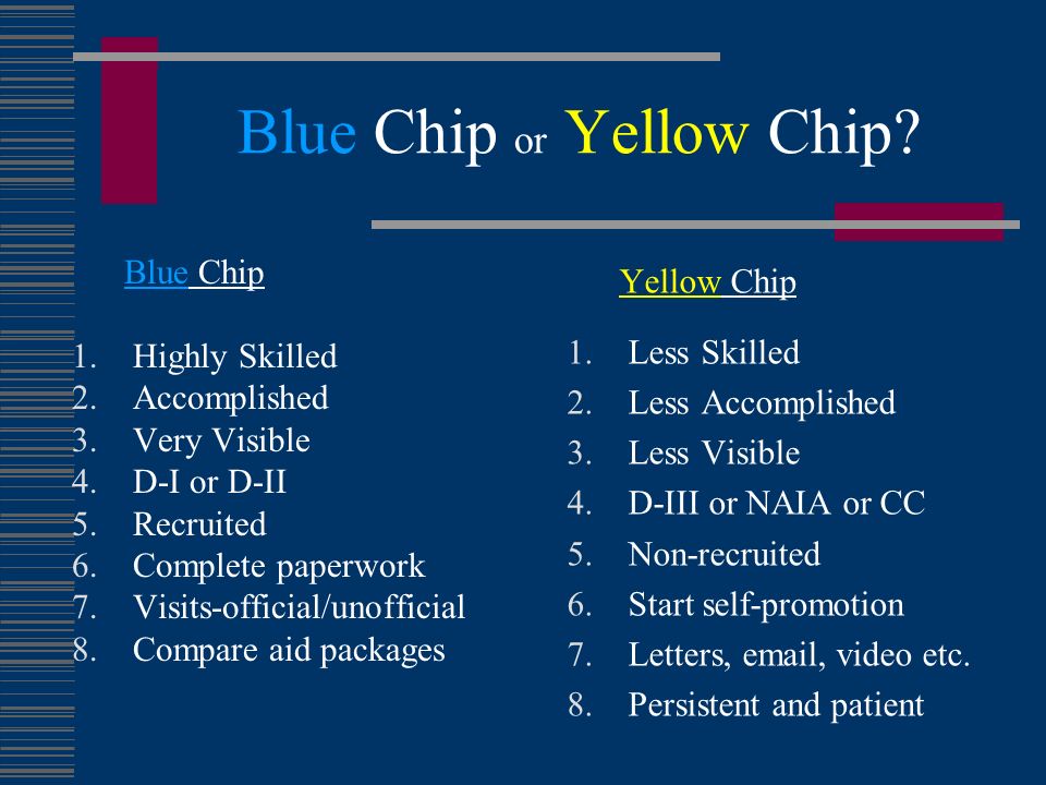 Blue Chip or Yellow Chip