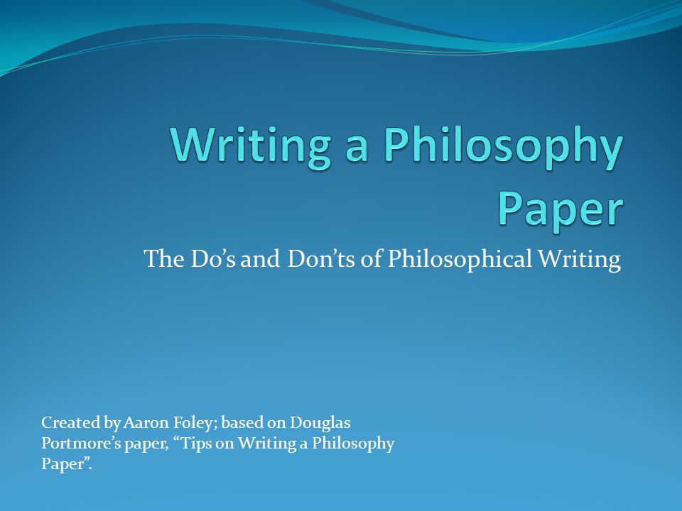 philosophical writing