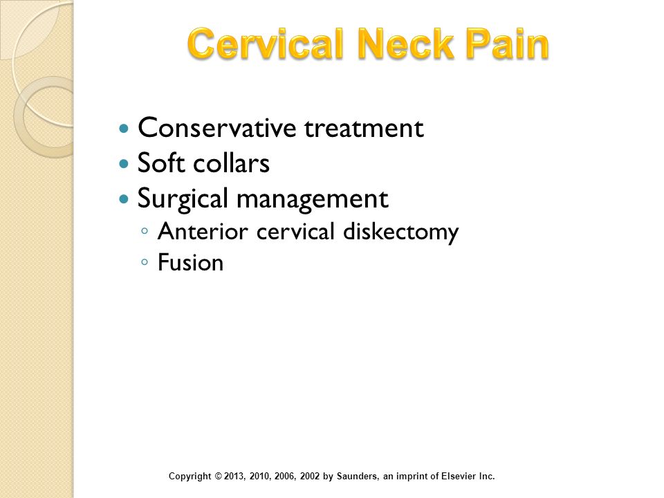 Cervical Neck Pain Conservative treatment Soft collars