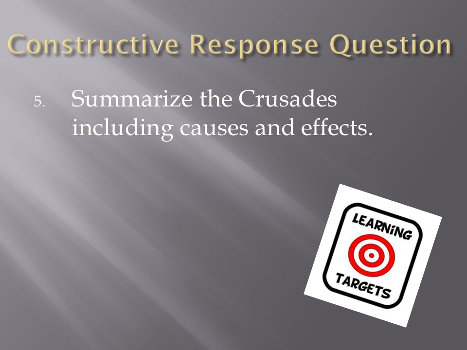Constructive Response Question