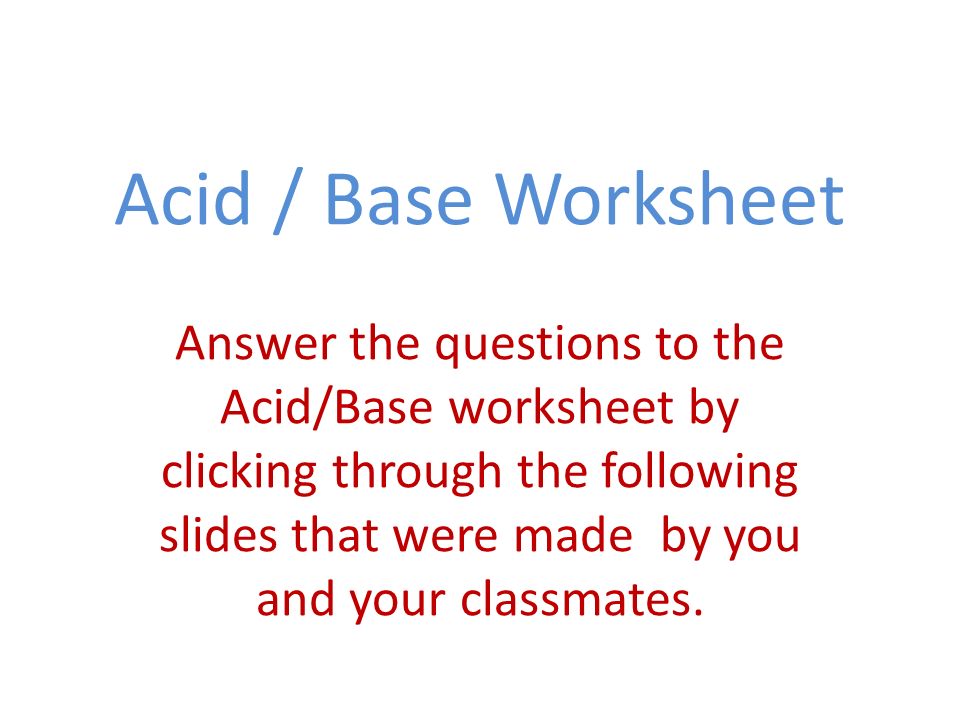 Acid Base Chart Worksheet