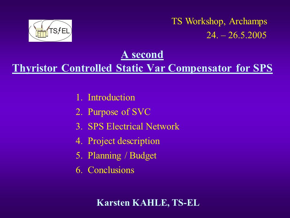 A second Thyristor Controlled Static Var Compensator for SPS