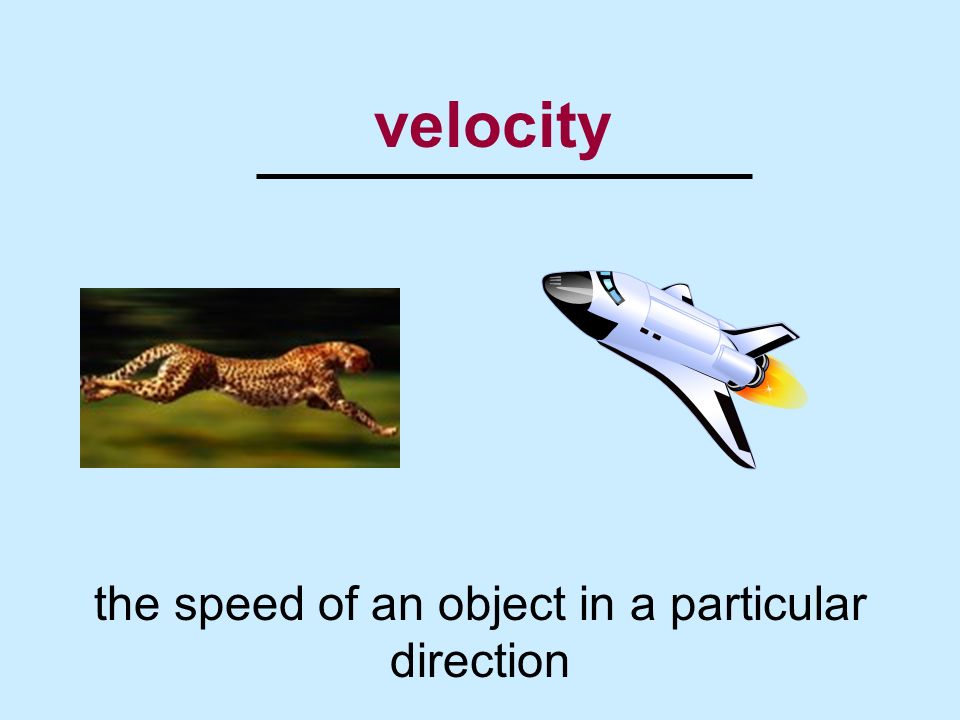 the speed of an object in a particular direction