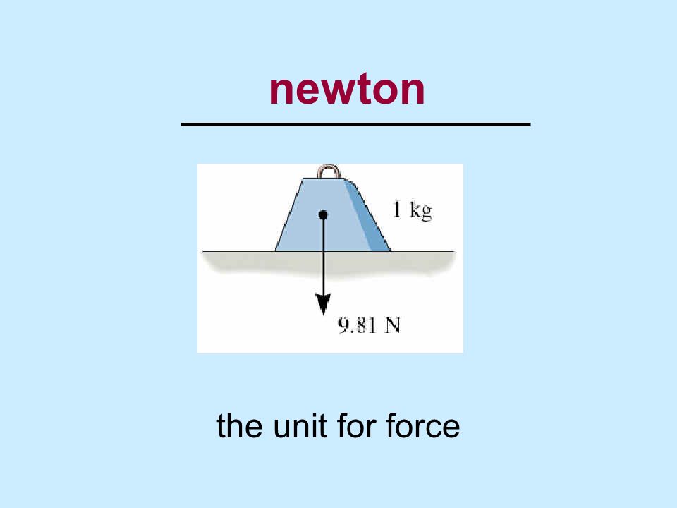 newton the unit for force