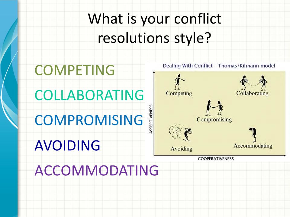 What is your conflict resolutions style