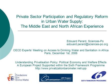 A European Project Supported within the Sixth Framework Programme