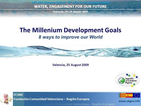 The Millenium Development Goals 8 ways to improve our World