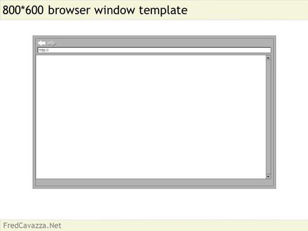 FredCavazza.Net 800*600 browser window template