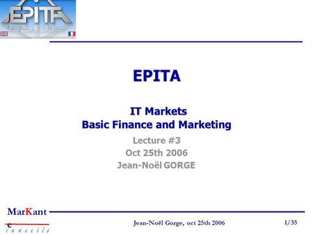 EPITA IT Markets Basic Finance and Marketing