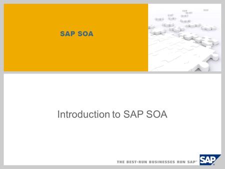 Introduction to SAP SOA