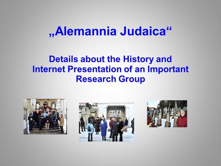 Details about the History and Internet Presentation of an Important