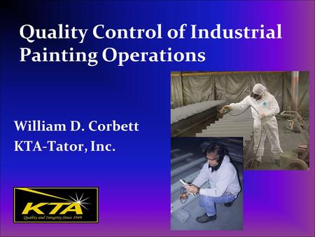 Quality Control of Industrial Painting Operations