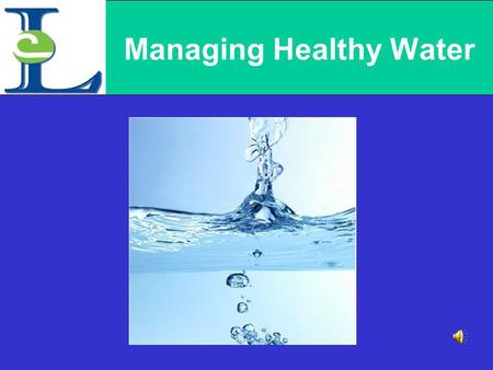 Managing Healthy Water It all goes away… The Waste Water Treatment System Sanitary Sewers.