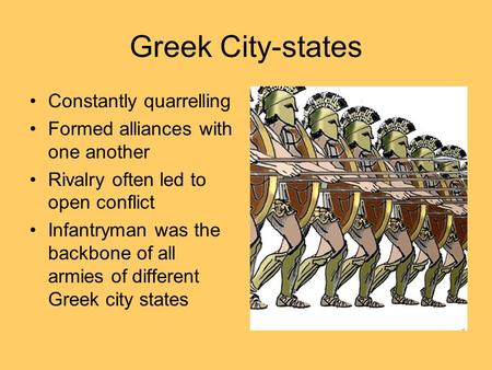 Greek City-states Constantly quarrelling