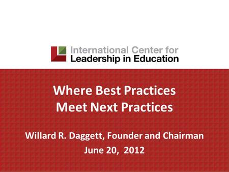 Where Best Practices Meet Next Practices