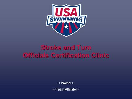 Stroke and Turn Officials Certification Clinic