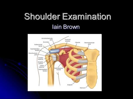 Shoulder Examination Iain Brown.