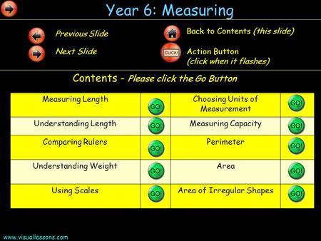Year 6: Measuring Contents - Please click the Go Button