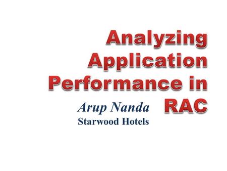 Analyzing Application Performance in RAC
