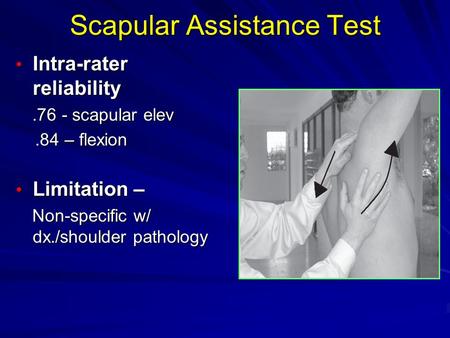 Scapular Assistance Test