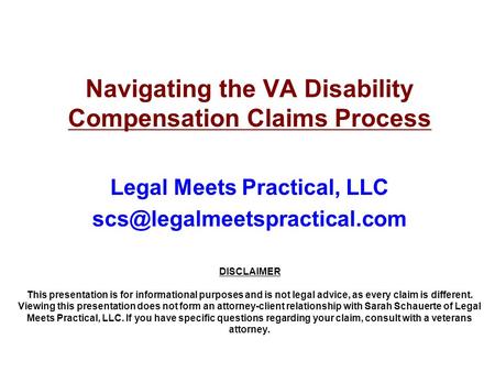Navigating the VA Disability Compensation Claims Process