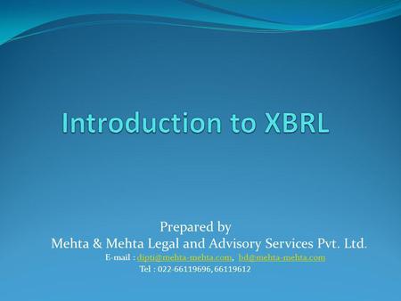 Prepared by Mehta & Mehta Legal and Advisory Services Pvt. Ltd.