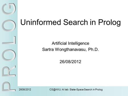 Uninformed Search in Prolog