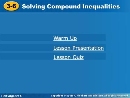 Solving Compound Inequalities