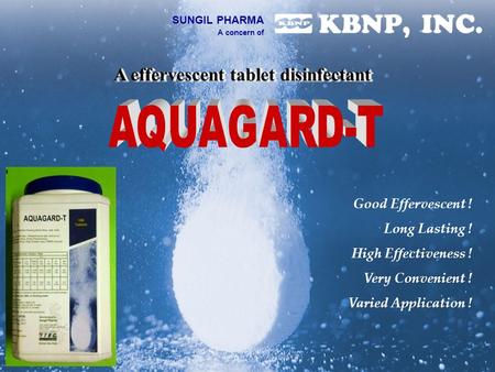 A effervescent tablet disinfectant