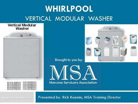 WHIRLPOOL Vertical modular Washer