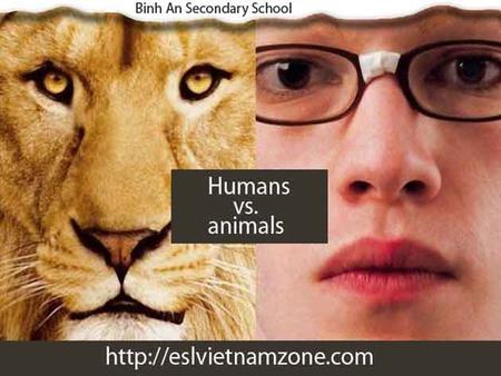 Body parts Humans vs. animals.