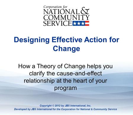 Designing Effective Action for Change