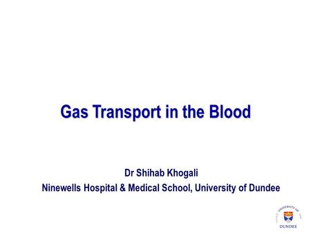 Gas Transport in the Blood