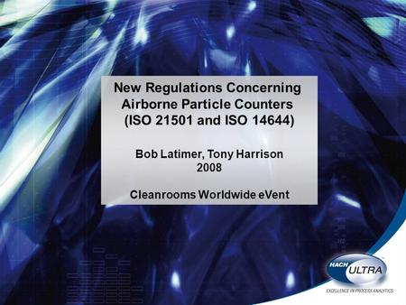 New Regulations Concerning Airborne Particle Counters