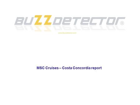 MSC Cruises – Costa Concordia report. Murphys law.